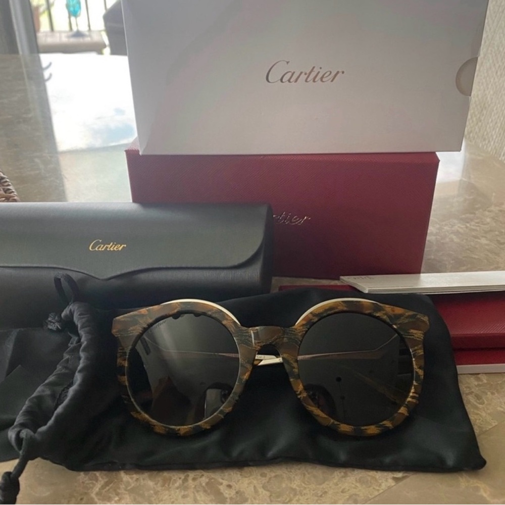 Cartier Tortoise Shell Sunglasses - image 10